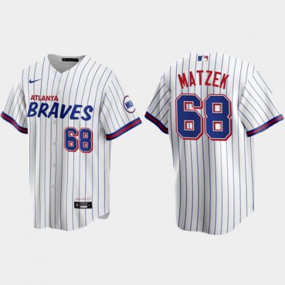 Atlanta Atlanta Braves #68 Tyler Matzek White Men's Nike 2021 City Connect Replica MLB Jersey