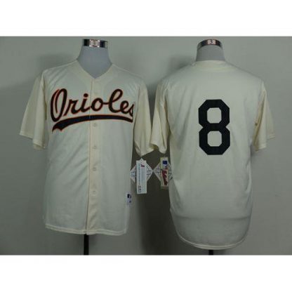 Baltimore Orioles #8 Cal Ripken Cream 1954 Turn Back The Clock Stitched MLB Jersey