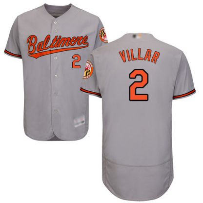 Baltimore Orioles #2 Jonathan Villar Grey Flexbase Authentic Collection Stitched MLB Jersey