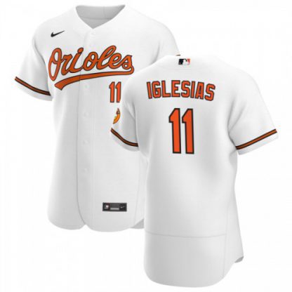 Baltimore Baltimore Orioles #11 Jose Iglesias Men's Nike White Home 2020 Authentic Player MLB Jersey
