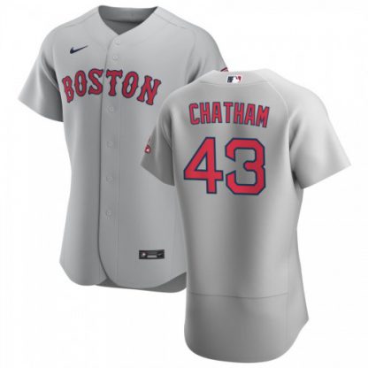 Boston Boston Red Sox #43 C.J. Chatham Men's Nike Gray Road 2020 Authentic Team MLB Jersey