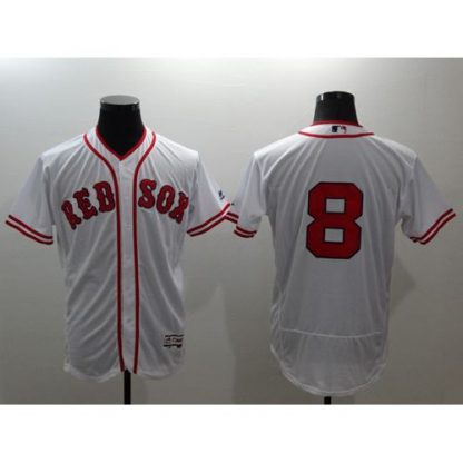 Boston Red Sox #8 Carl Yastrzemski White Flexbase Authentic Collection Cooperstown Stitched MLB Jersey