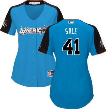 Boston Red Sox #41 Chris Sale Blue 2017 All-Star American League Women's Stitched MLB Jersey