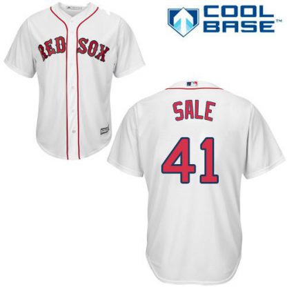 Boston Red Sox #41 Chris Sale White Cool Base Stitched Youth MLB Jersey