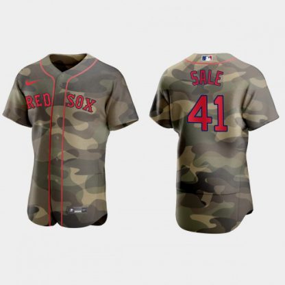 Boston Boston Red Sox #41 Chris Sale Men's Nike 2021 Armed Forces Day Authentic MLB Jersey -Camo