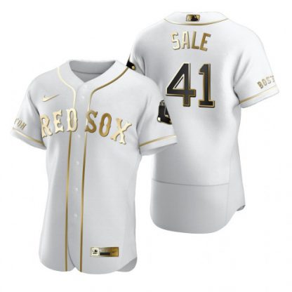 Boston Boston Red Sox #41 Chris Sale White Nike Men's Authentic Golden Edition MLB Jersey