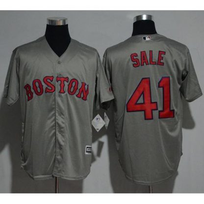 Boston Red Sox #41 Chris Sale Grey New Cool Base Stitched MLB Jersey