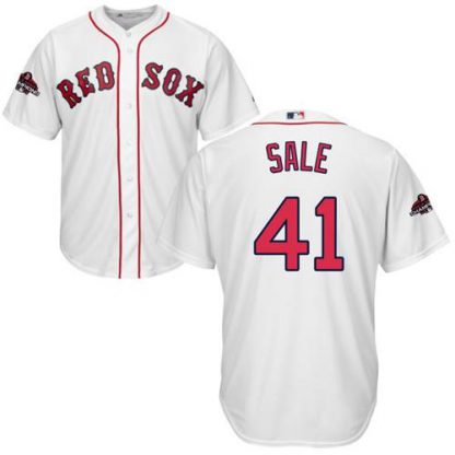 Boston Red Sox #41 Chris Sale White New Cool Base 2018 World Series Champions Stitched MLB Jersey