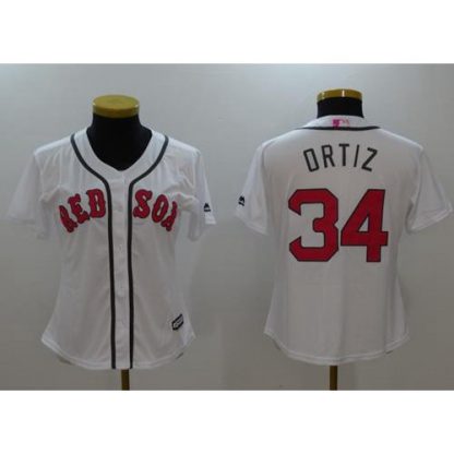 Boston Red Sox #34 David Ortiz White Mother's Day Cool Base Women's Stitched MLB Jersey
