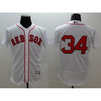 Boston Red Sox #34 David Ortiz White Flexbase Authentic Collection Stitched MLB Jersey