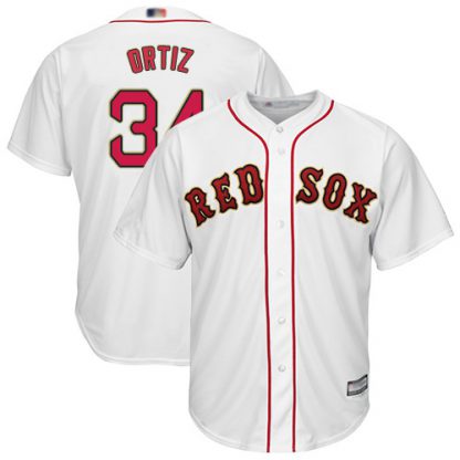 Boston Red Sox #34 David Ortiz White 2019 Gold Program Cool Base Stitched MLB Jersey