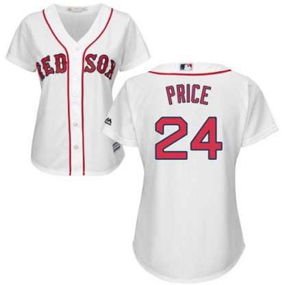 Boston Red Sox #24 David Price White Home Women's Stitched MLB Jersey