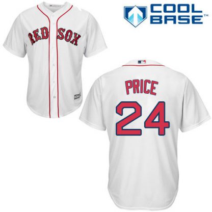 Boston Red Sox #24 David Price White Cool Base Stitched Youth MLB Jersey