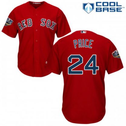 Boston Red Sox #24 David Price Red Cool Base 2018 World Series Stitched Youth MLB Jersey