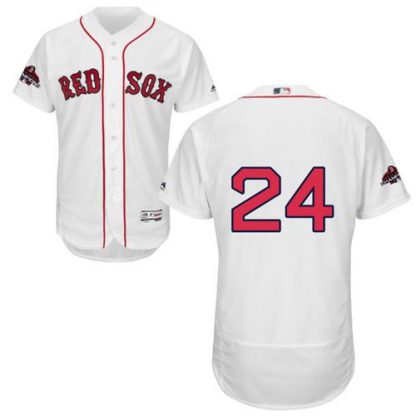 Boston Red Sox #24 David Price White Flexbase Authentic Collection 2018 World Series Champions Stitched MLB Jersey