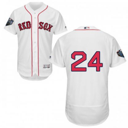 Boston Red Sox #24 David Price White Flexbase Authentic Collection 2018 World Series Stitched MLB Jersey
