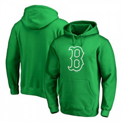 Boston Boston Red Sox Majestic St. Patrick's Day White Logo Pullover Hoodie Kelly Green