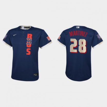 Boston Boston Red Sox #28 J.D. Martinez Youth 2021 Mlb All Star Game Navy Jersey
