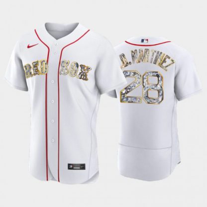 Boston Boston Red Sox #28 J.D. Martinez Men's Nike Diamond Edition MLB Jersey - White