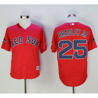 Boston Red Sox #25 Jackie Bradley Jr Red New Cool Base 2018 World Series Champions Stitched MLB Jersey