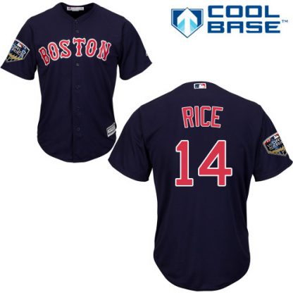 Boston Red Sox #14 Jim Rice Navy Blue Cool Base 2018 World Series Stitched Youth MLB Jersey