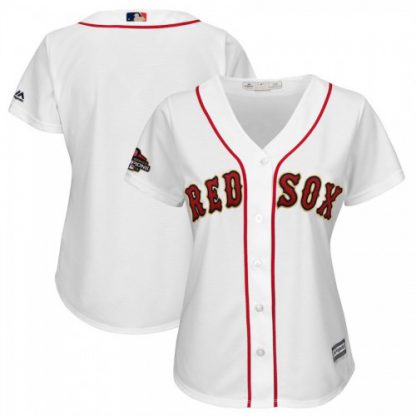 Boston Boston Red Sox Majestic Women's 2019 Gold Program Cool Base Team Jersey White