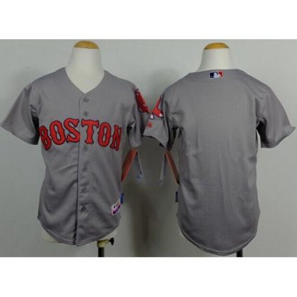 Boston Red Sox Blank Grey Cool Base Stitched Youth MLB Jersey