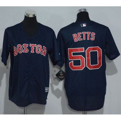 Boston Red Sox #50 Mookie Betts Dark Blue Cool Base Stitched Youth MLB Jersey