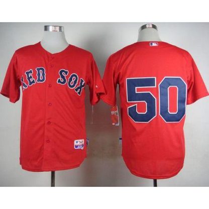 Boston Red Sox #50 Mookie Betts Red Cool Base Stitched MLB Jersey