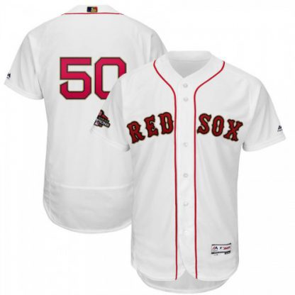Boston Boston Red Sox #50 Mookie Betts Majestic 2019 Gold Program Flex Base Player Jersey White