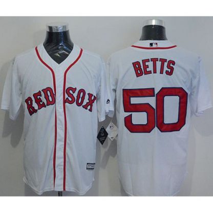 Boston Red Sox #50 Mookie Betts White New Cool Base Stitched MLB Jersey