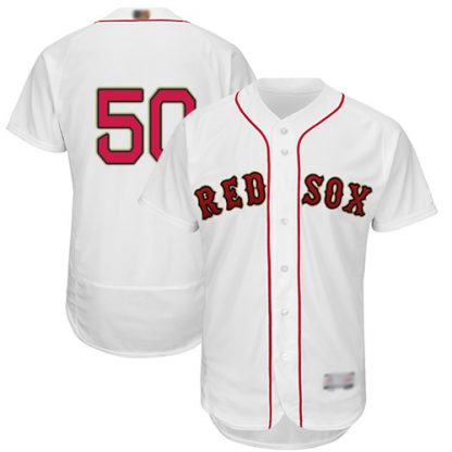 Boston Red Sox #50 Mookie Betts White FlexBase Authentic 2019 Gold Program Cool Base Stitched MLB Jersey