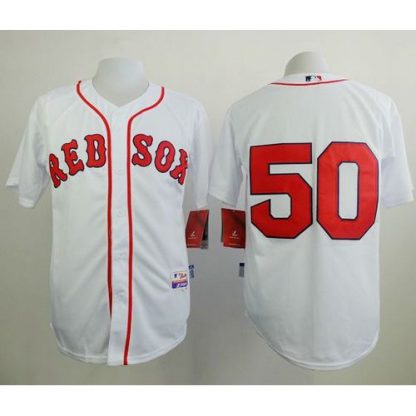Boston Red Sox #50 Mookie Betts White Cool Base Stitched MLB Jersey