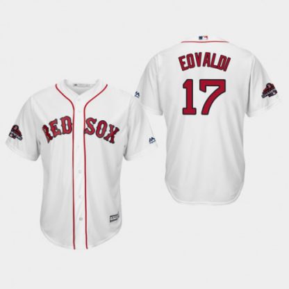 Boston Red Sox #17 Nathan Eovaldi White New Cool Base 2018 World Series Champions Stitched MLB Jersey