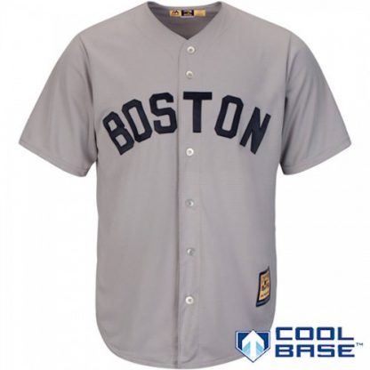 Boston Boston Red Sox Majestic Cooperstown Cool Base Team Jersey Gray
