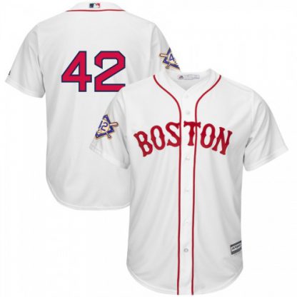 Boston Boston Red Sox #42 Majestic 2019 Jackie Robinson Day Official Cool Base Jersey White