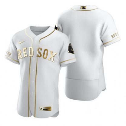 Boston Boston Red Sox Blank White Nike Men's Authentic Golden Edition MLB Jersey