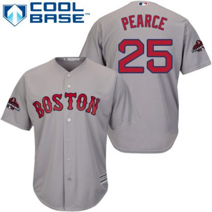 Boston Red Sox #25 Steve Pearce Grey New Cool Base 2018 World Series Champions Stitched MLB Jersey