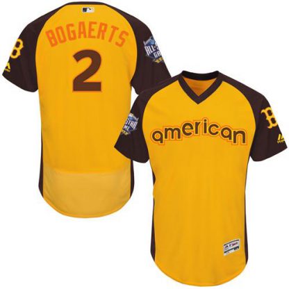 Boston Red Sox #2 Xander Bogaerts Gold Flexbase Authentic Collection 2016 All-Star American League Stitched MLB Jersey