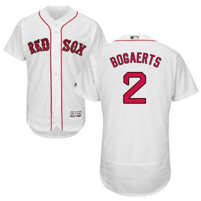 Boston Red Sox #2 Xander Bogaerts White Flexbase Authentic Collection Stitched MLB Jersey