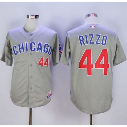 Chicago Cubs #44 Anthony Rizzo Grey Cool Base Stitched MLB Jersey