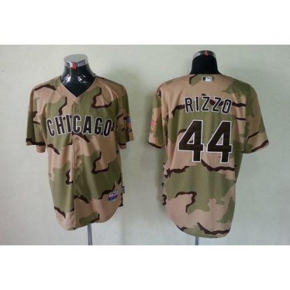 Chicago Cubs #44 Anthony Rizzo Camo Commemorative Military Day Cool Base Stitched MLB Jersey