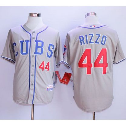 Chicago Cubs #44 Anthony Rizzo Grey Alternate Road Cool Base Stitched MLB Jersey