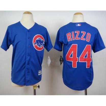 Chicago Cubs #44 Anthony Rizzo Blue Cool Base Stitched Youth MLB Jersey