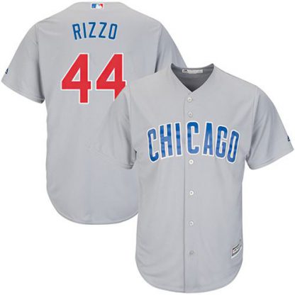 Chicago Cubs #44 Anthony Rizzo Grey Road Stitched Youth MLB Jersey