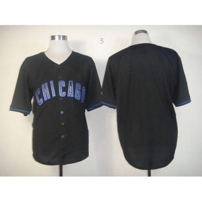 Chicago Cubs Blank Black Fashion Stitched MLB Jersey