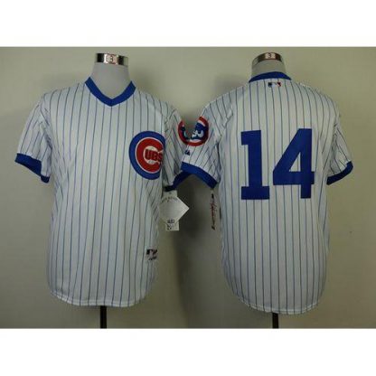 Chicago Cubs #14 Ernie Banks White 1988 Turn Back The Clock Stitched MLB Jersey