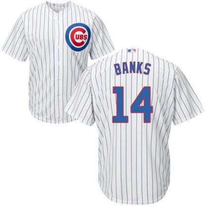 Chicago Cubs #14 Ernie Banks White Home Stitched Youth MLB Jersey