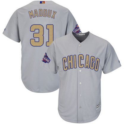 Chicago Cubs #31 Greg Maddux Grey 2017 Gold Program Cool Base Stitched MLB Jersey