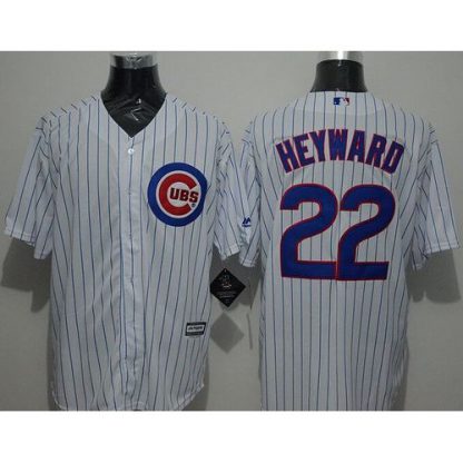 Chicago Cubs #22 Jason Heyward White Strip New Cool Base Stitched MLB Jersey
